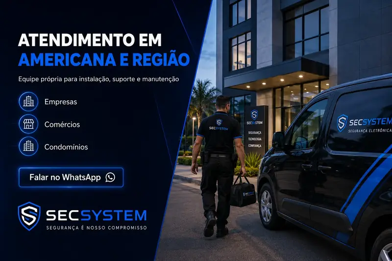Atendimento em Americana e região com equipe própria da SecSystem