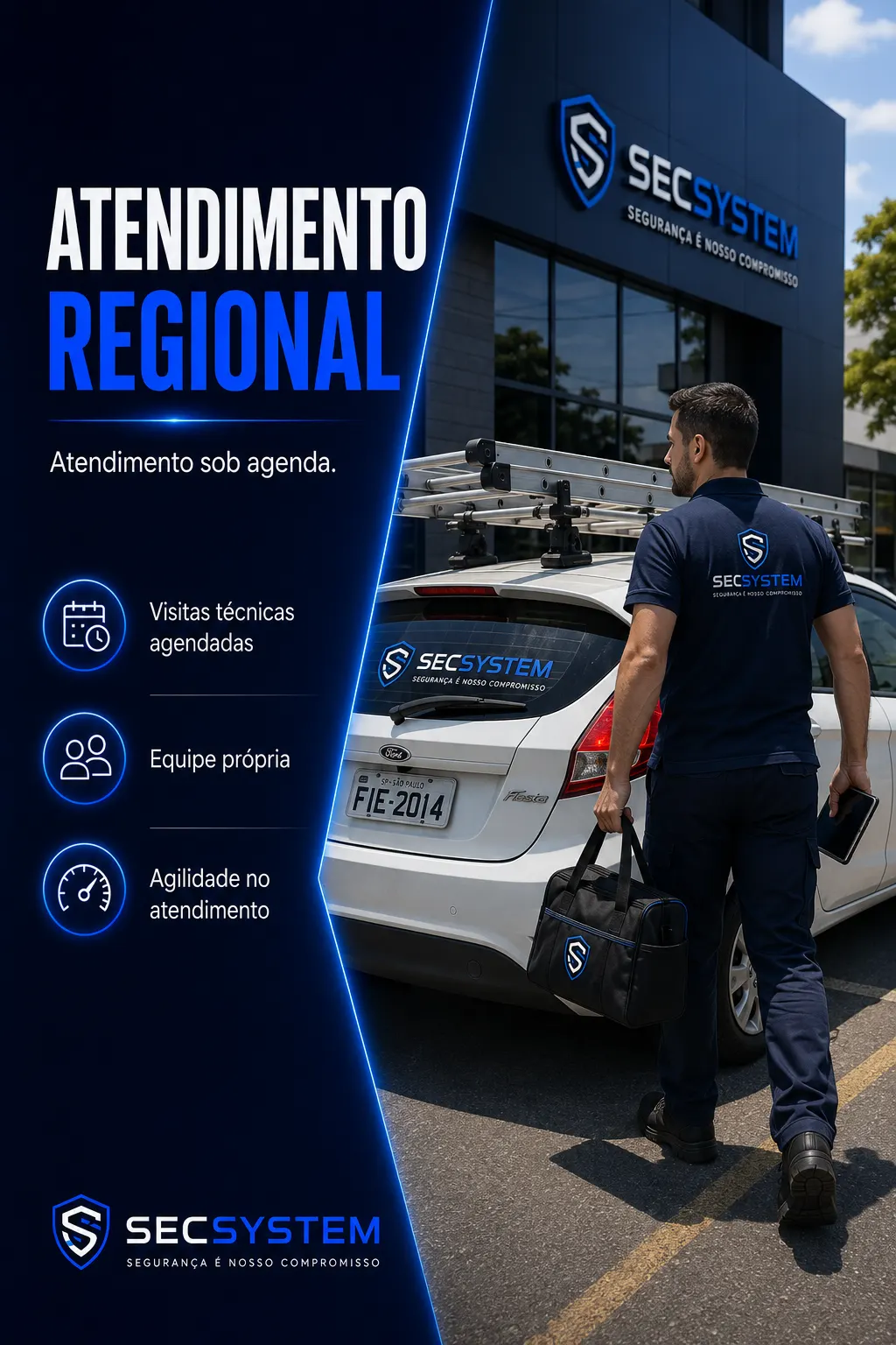 visita técnica de Segurança eletrônica em Americana e Campinas