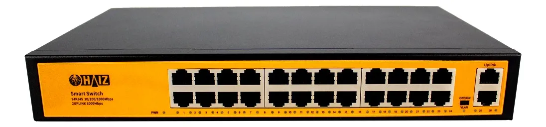 Switch PoE Haiz de 24 portas para rack