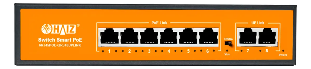 Switch PoE Haiz 6 portas Gigabit
