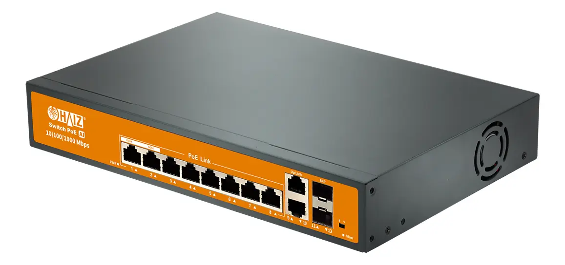 Switch PoE Haiz de 8 portas Gigabit