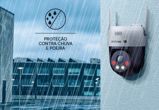 Proteção contra chuva e poeira apresentada pela Intelbras para a VIPW 1300 Mini SD