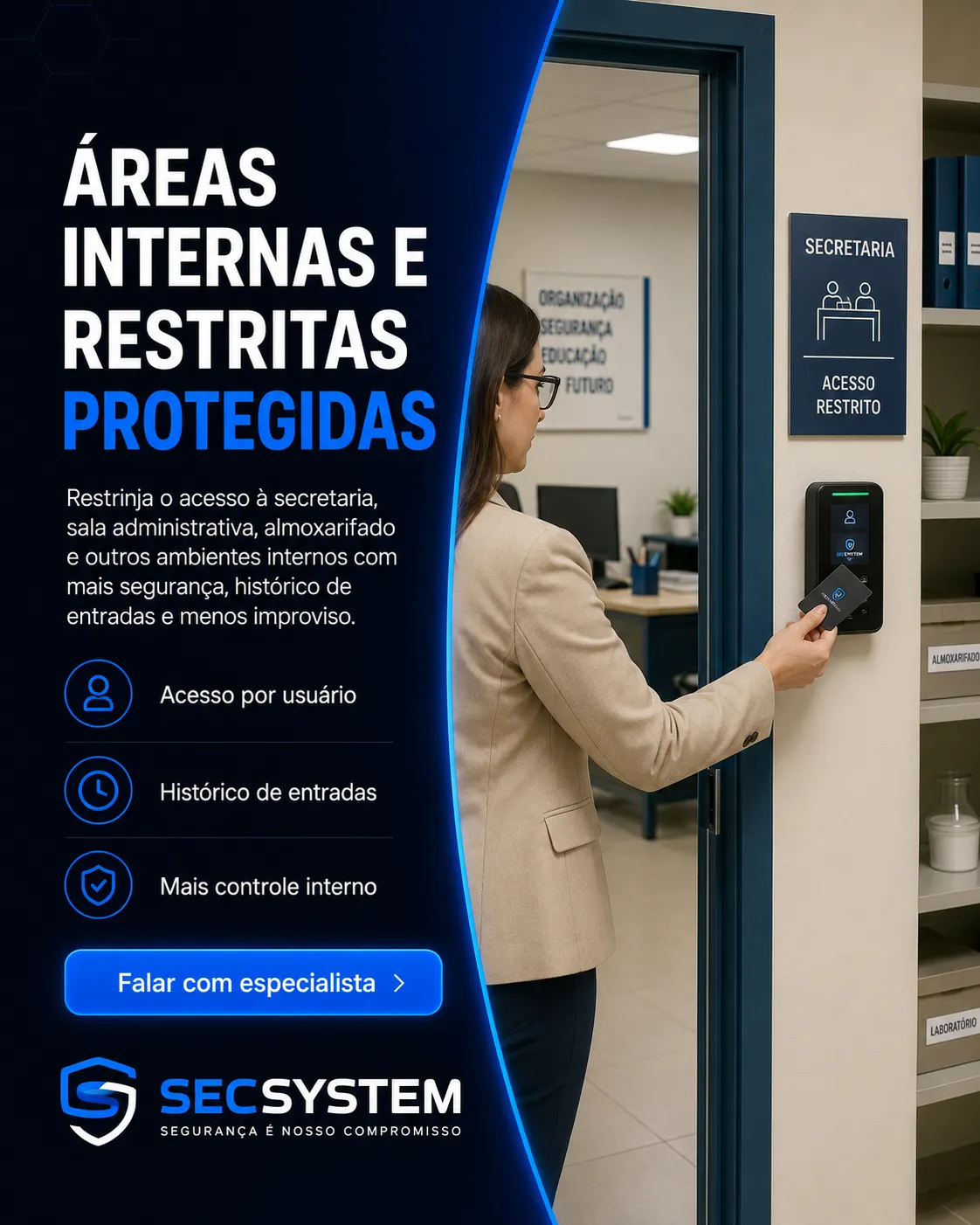 Controle de acesso para escolas em áreas restritas