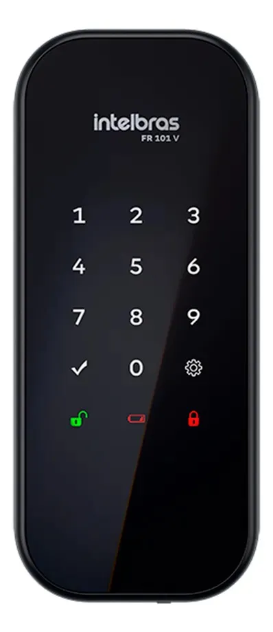 Intelbras FR 101 V, fechadura digital de sobrepor com teclado touch screen