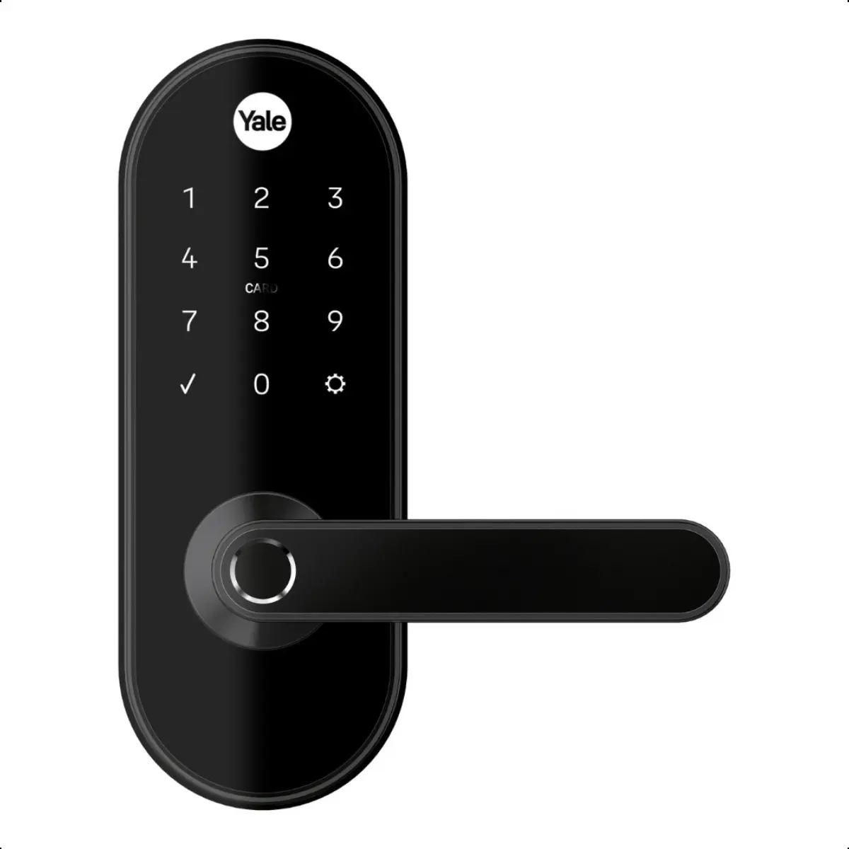Fechadura digital Yale YMC 420W com biometria na maçaneta