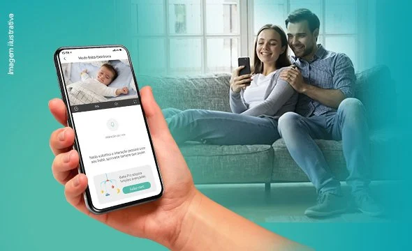 monitoramento de bebê pelo celular com câmera Wi-Fi