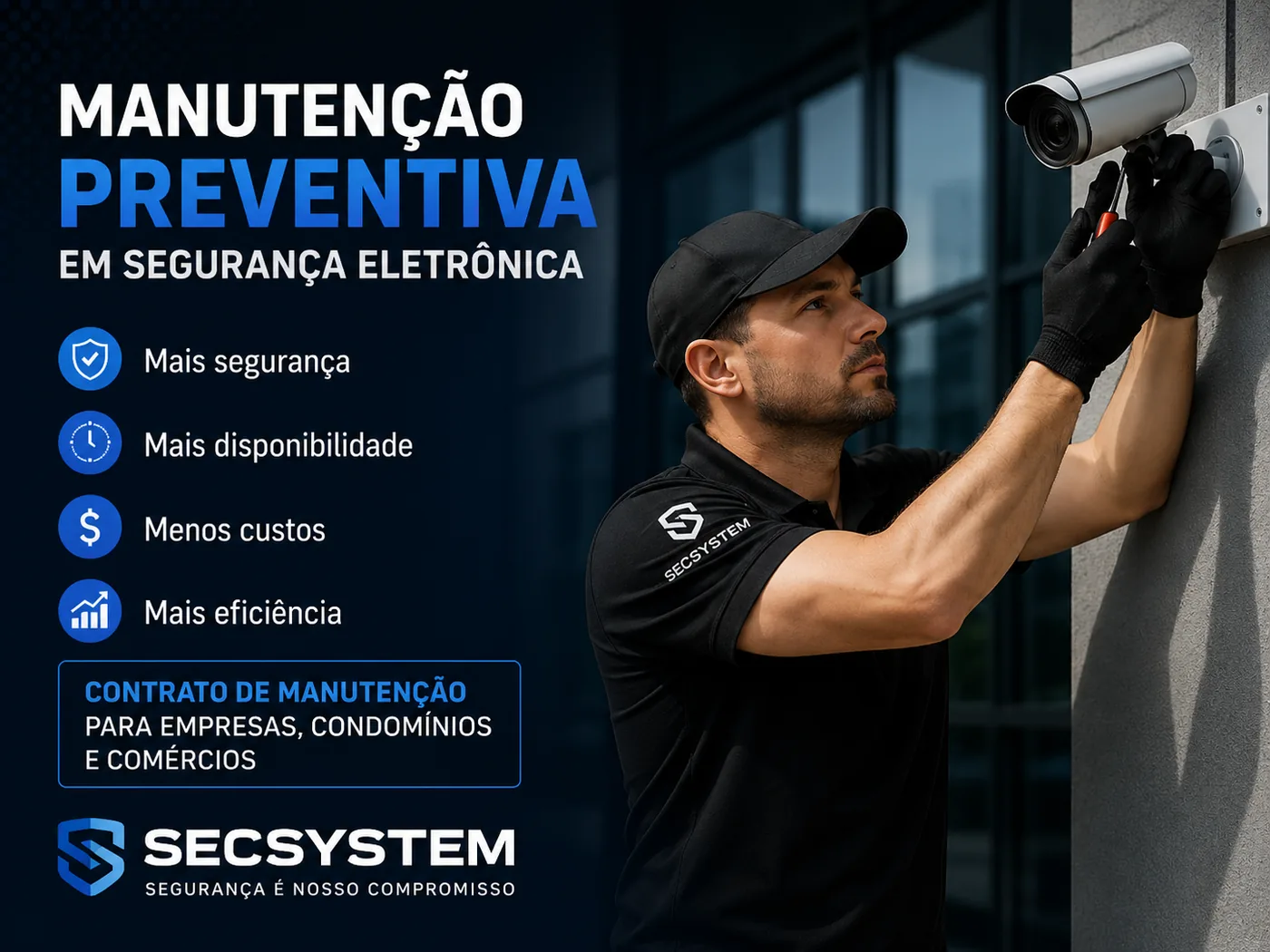 manutenção de câmeras e sistemas de segurança eletrônica em Campinas