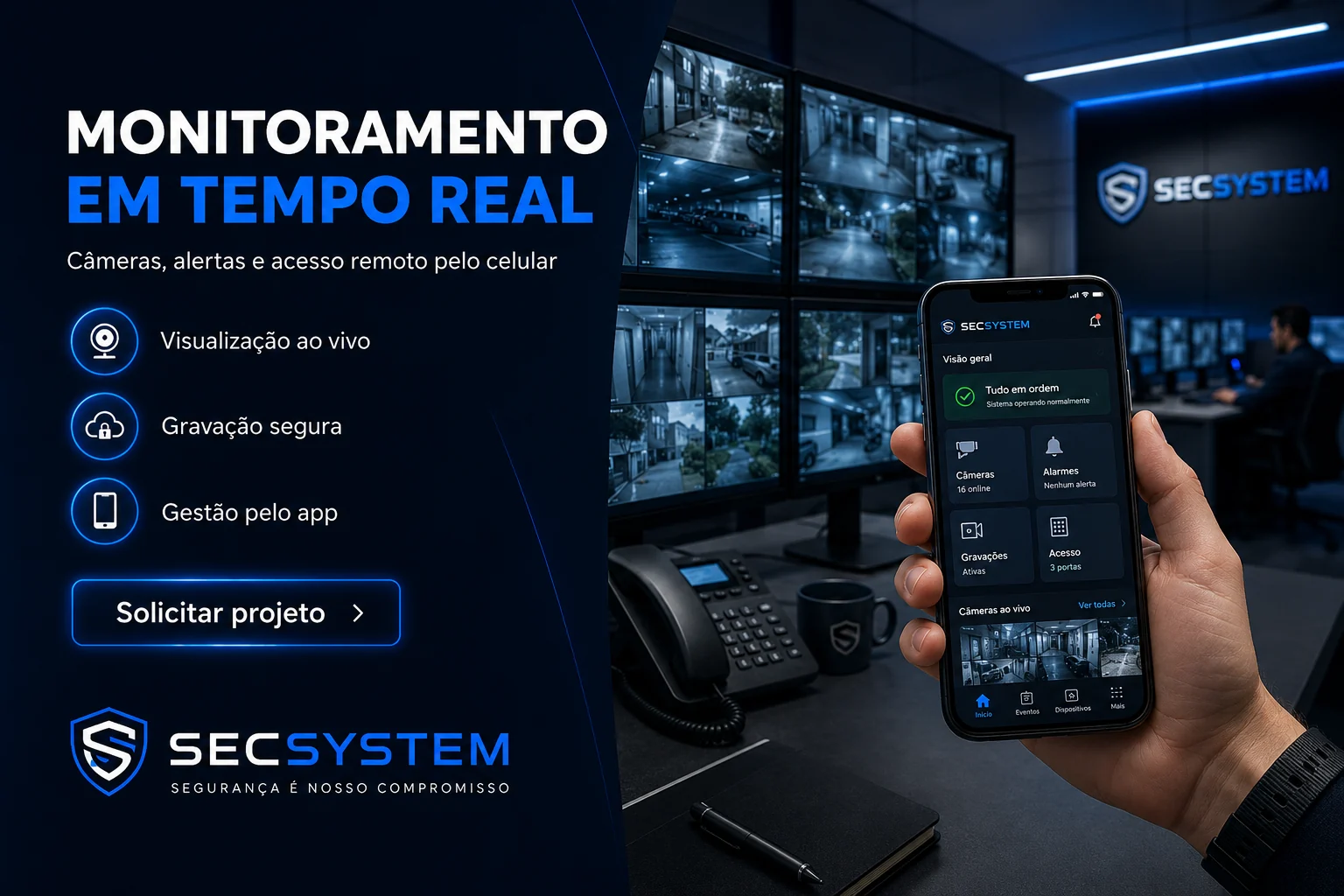 Acompanhamento de frente de caixa e operação de supermercado por monitoramento remoto