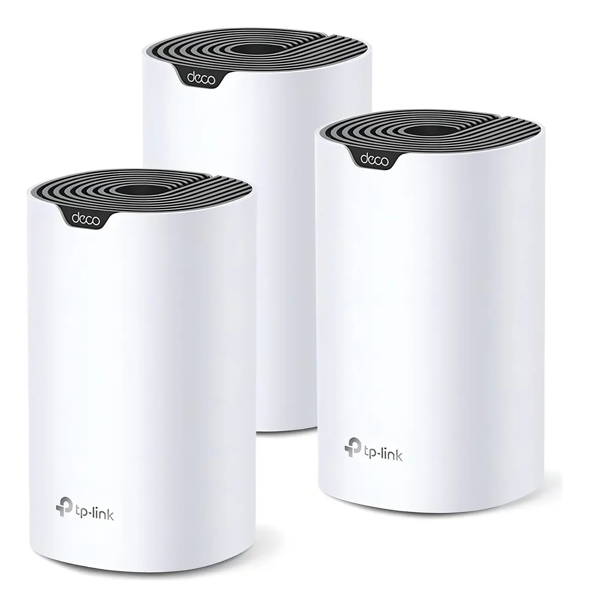 Kit TP-Link Deco S7 com três unidades brancas