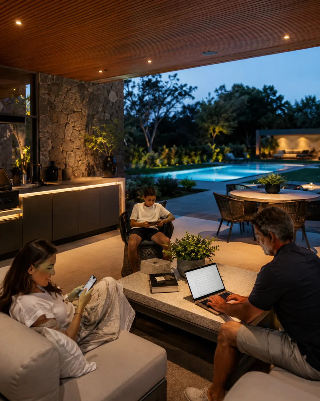 Wi-Fi para área gourmet e piscina em casa de alto padrão